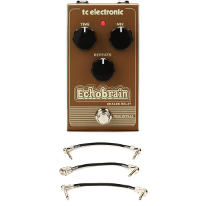 TC Electronic Echobrain Analog Delay Pedal with Patch Cables