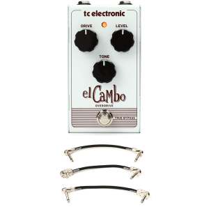 TC Electronic El Cambo Overdrive Pedal with Patch Cables