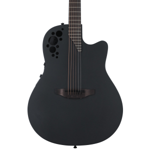 Ovation Elite T Deep Contour Acoustic-Electric Guitar - Black Textured