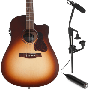 Seagull Guitars Entourage CW Acoustic-Electric Guitar with Presys II and Gooseneck Microphone - Autumn Burst