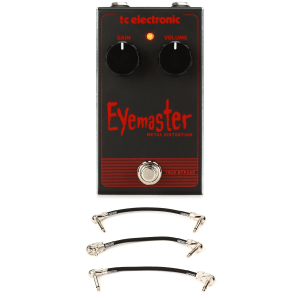 TC Electronic Eyemaster Metal Distortion Pedal with Patch Cables