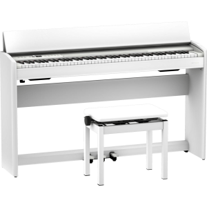 Roland F701 Digital Upright Piano - White