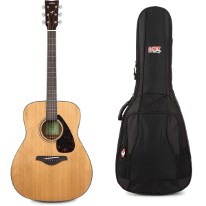 Yamaha FG800J Acoustic Guitar and Gator 4G Series Gig Bag - Natural