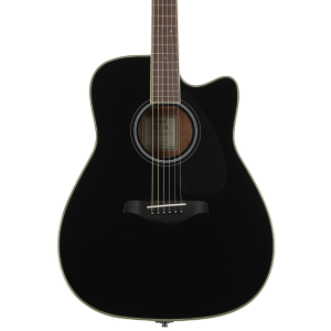 Yamaha FGC-TA TransAcoustic Dreadnought Guitar - Black