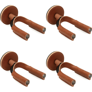 Levy's FGHNGR Smoke Forged Guitar Hanger (4 Pack) - Tan Leather