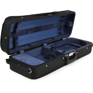 Bobelock B1003 Featherlite 4/4 Violin Case - Black with Blue Interior