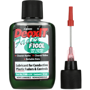 CAIG Laboratories DeoxIT Fader F100L Fader Lubricant 100% Solution - 25mL Needle Dispenser