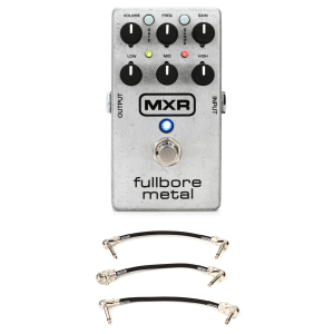 MXR M116 Fullbore Metal Distortion Pedal with Patch Cables