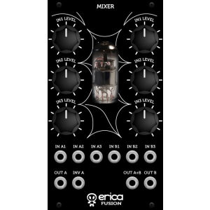 Erica Synths Fusion Mixer V3 Six Input Eurorack Mixer with Tube Overdrive