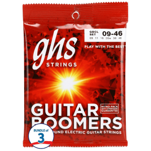 GHS GBCL Guitar Boomers Electric Guitar Strings (3 Pack) - .009-.046 Custom Light