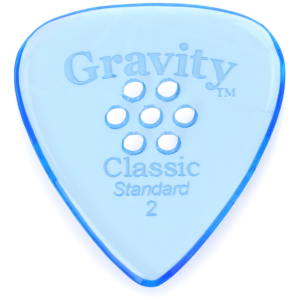 Gravity Picks Classic - Standard Size, 2mm, with Multi-hole Grip