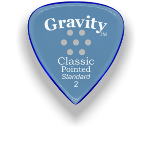 Gravity Picks Classic Pointed - Standard, 2mm, with Multi-hole Grip
