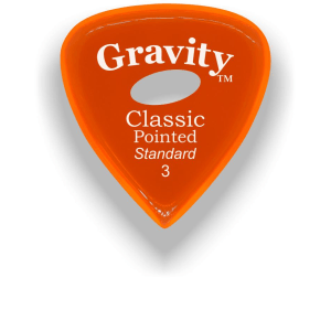 Gravity Picks Classic Pointed - Standard, 3mm, with Elipse-hole Grip