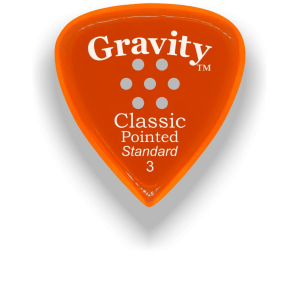 Gravity Picks Classic Pointed - Standard, 3mm, with Multi-hole Grip