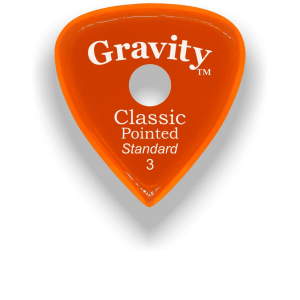 Gravity Picks Classic Pointed - Standard, 3mm, with Round-hole Grip