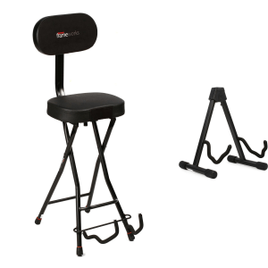 Gator Frameworks GFW-GTR-SEAT Combination Guitar Seat/Guitar Stand with Additional A-frame Guitar Stand