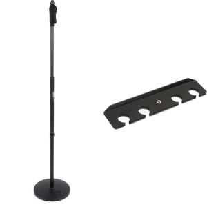 Gator Frameworks GFW-MIC-1001 Deluxe 10" Round Base Mic Stand and 4 Microphone Tray