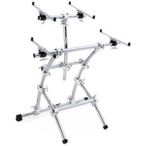 Gibraltar GKS-DBKT88 Double Key Tree Large 2-Tier Keyboard Stand - Chrome
