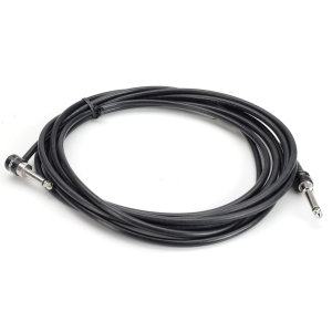 George Ls GL225Gtr15A Straight to Right Angle Guitar Cable - 15 foot Black