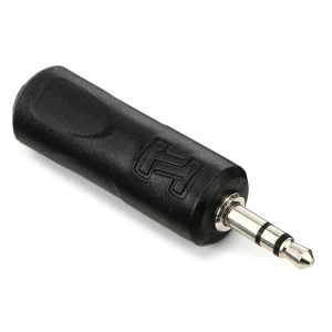 Hosa GMP-112 3.5mm TRS Male to 1/4 inch TRS Female to 3.5mm TRS Male Stereo Headphone Adapter
