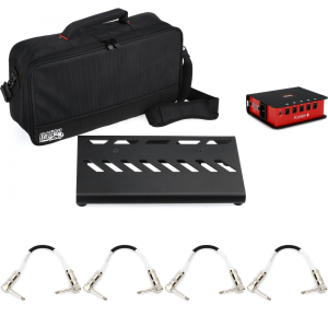 Gator Small Pedalboard Bundle - Bag, Power Supply, and Patch Cables