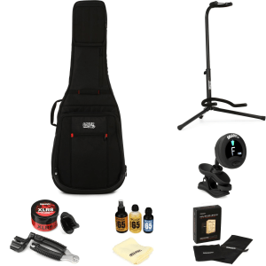 Gator G-PG ACOUSTIC Pro-Go Series Gig Bag Essential Care Bundle for Acoustic Guitar