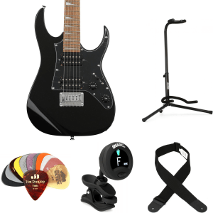 Ibanez miKro GRGM21 Electric Guitar Essentials Bundle - Black