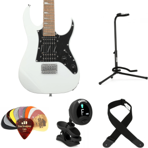 Ibanez miKro GRGM21 Electric Guitar Essentials Bundle - White
