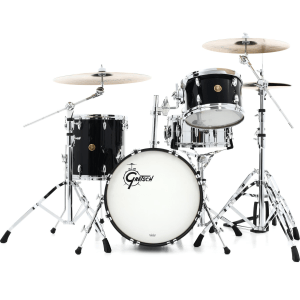 Gretsch Drums USA Custom GRKT-J483 3-piece Shell Pack - Solid Black (Nitron)