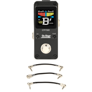 On-Stage Mini Pedal Tuner with Patch Cables