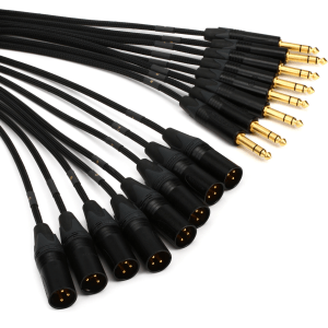 Mogami Gold 8 TRS-XLRM 8-channel 1/4 inch TRS Male to XLR Male Snake - 10 foot