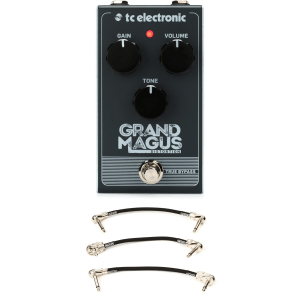 TC Electronic Grand Magus Distortion Pedal with Patch Cables