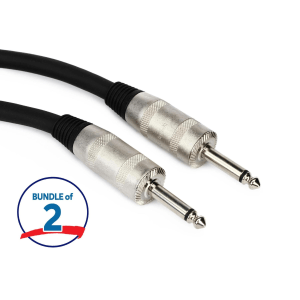 RapcoHorizon H12-10 12ga 1/4 inch TS to 1/4 inch TS Speaker Cable (2 Pack) - 10 foot