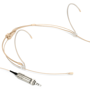Countryman H6 Omnidirectional Headset Microphone - Standard Sensitivity with 3.5mm Locking Connector for Sennheiser Wireless - Light Beige