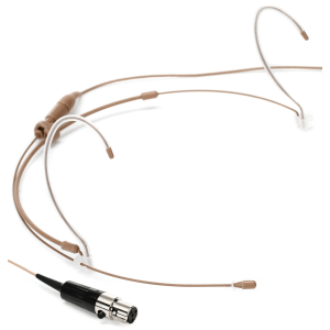 Countryman H6 Omnidirectional Headset Microphone - Standard Sensitivity with TA4F Connector for Shure Wireless - Tan