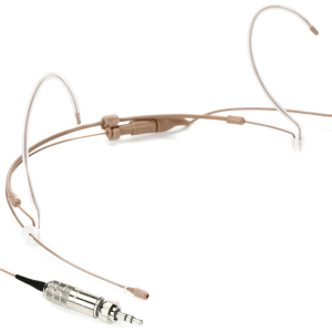 Countryman H6 Omnidirectional Headset Microphone - Standard Sensitivity with 3.5mm Locking Connector for Sennheiser Wireless - Tan