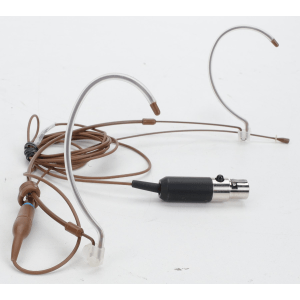Countryman H6 Omnidirectional Headset Microphone - Low Sensitivity with TA4F Connector for Shure Wireless - Cocoa