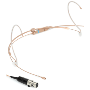 Countryman H6 Omnidirectional Headset Microphone - Low Sensitivity with TA4F Connector for Shure Wireless - Tan