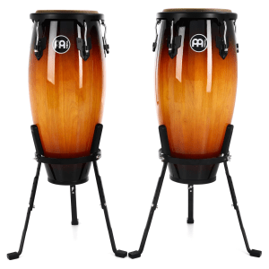Meinl Percussion Headliner Series Conga Set with Basket Stands - 10/11 inch Vintage Sunburst