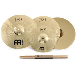 Meinl Cymbals HCS Three for Free Set - 13/14-inch - with Free 10-inch Splash, Sticks, and 3 E-lessons