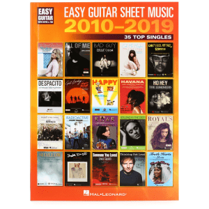 Hal Leonard Easy Guitar Sheet Music 2010-2019 25 Top Singles