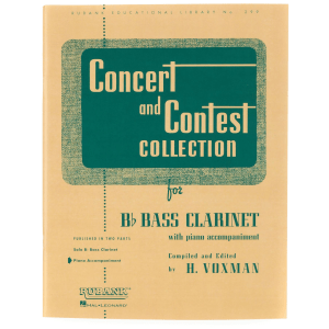 Hal Leonard Concert and Contest Collection for Bass Clarinet Piano Accompaniment