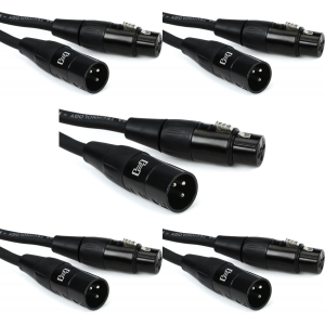 Hosa HMIC-020 Pro Microphone Cable 5-Pack - 20 foot