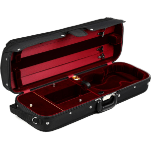 Bobelock B1017 Hill Style 4/4 Violin Case - Black with Wine Interior