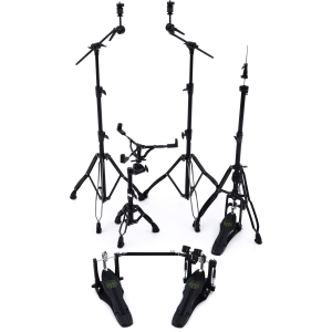 Mapex HP8005EB-DP 5-piece Armory Series Hardware Pack with Double Pedal - Black Plated