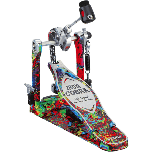 Tama 50th-anniversary Limited Iron Cobra Power Glide Kick Pedal - Marble Psychedelic Rainbow