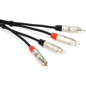 Hosa HRR-003X2 Pro Stereo Interconnect Dual RCA Cable - 3 foot