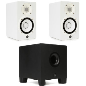 Yamaha HS5 White 5 inch Monitor Pair with HS8S Subwoofer