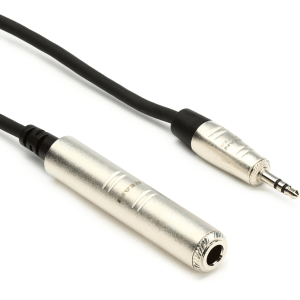 Hosa HXSM-005 Pro Headphone Adaptor Cable - REAN 1/4-inch TRS Female to 3.5 mm TRS Male - 5 foot