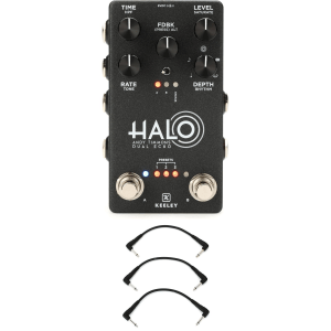 Keeley Halo Andy Timmons Dual Echo Pedal with 3 Patch Cables